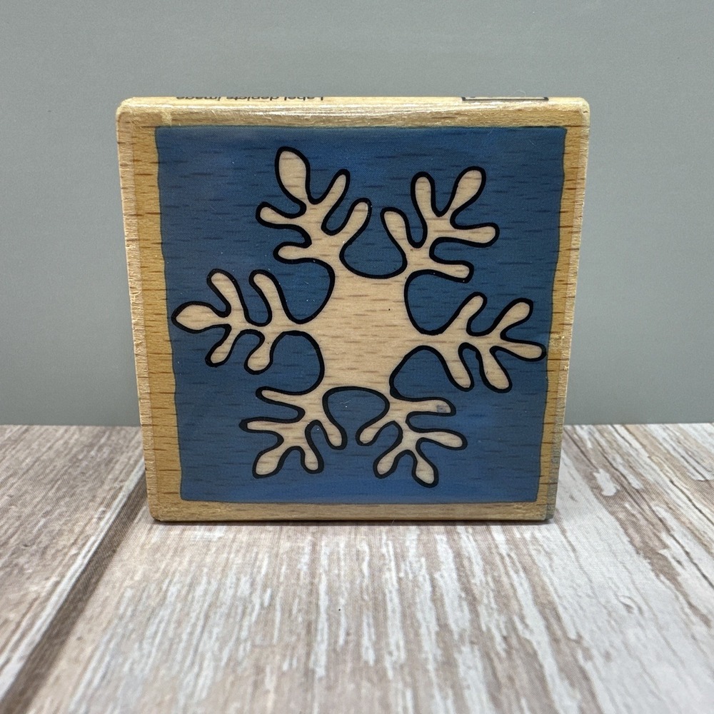 Snowflake Mounted Rubber Stamp VAP Scrap